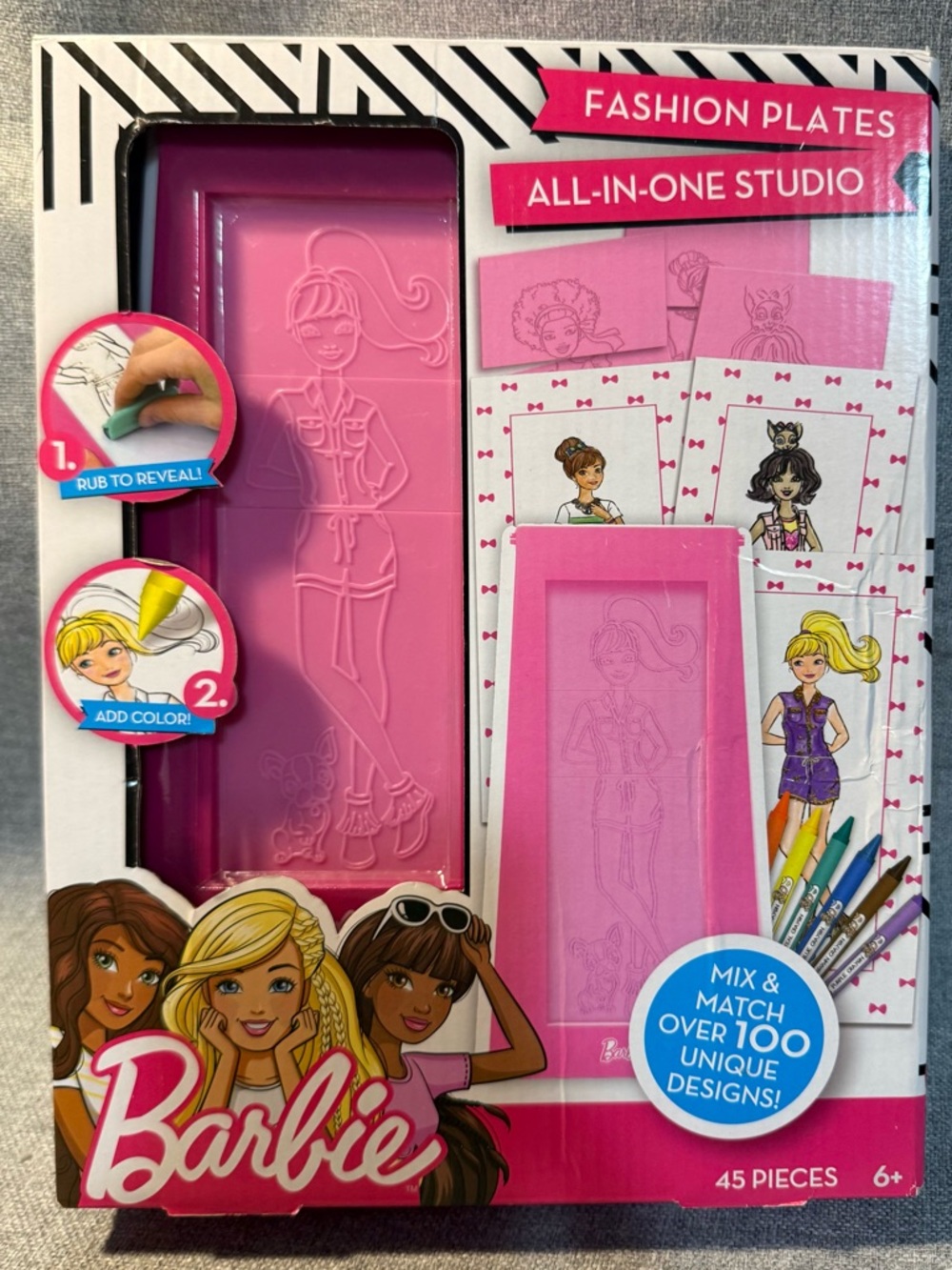 Barbie Fashion Plates All in One Studio Sketch Design Activity Set Designer